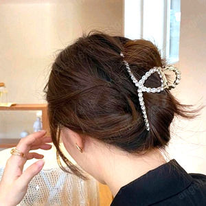 Hair Claws Pearl Decorative Metal Hair Clip